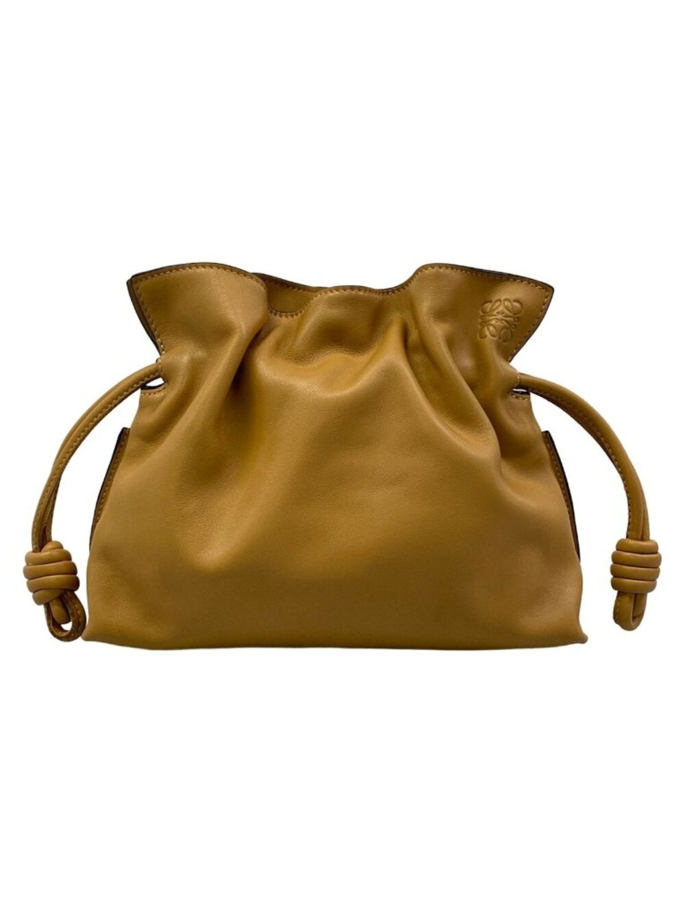 Loewe Clutch Flamenco Mini Light Brown Leather